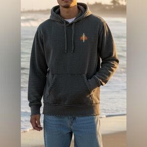 Suncatcher Surf Shop Green Grey Hoodie Mens Large